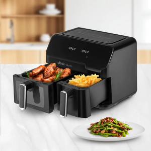 AirFryer Storm Dupla de 9 L (5,5 L + 3,5 L) - Duas Cubas 2700W UFESA de lado